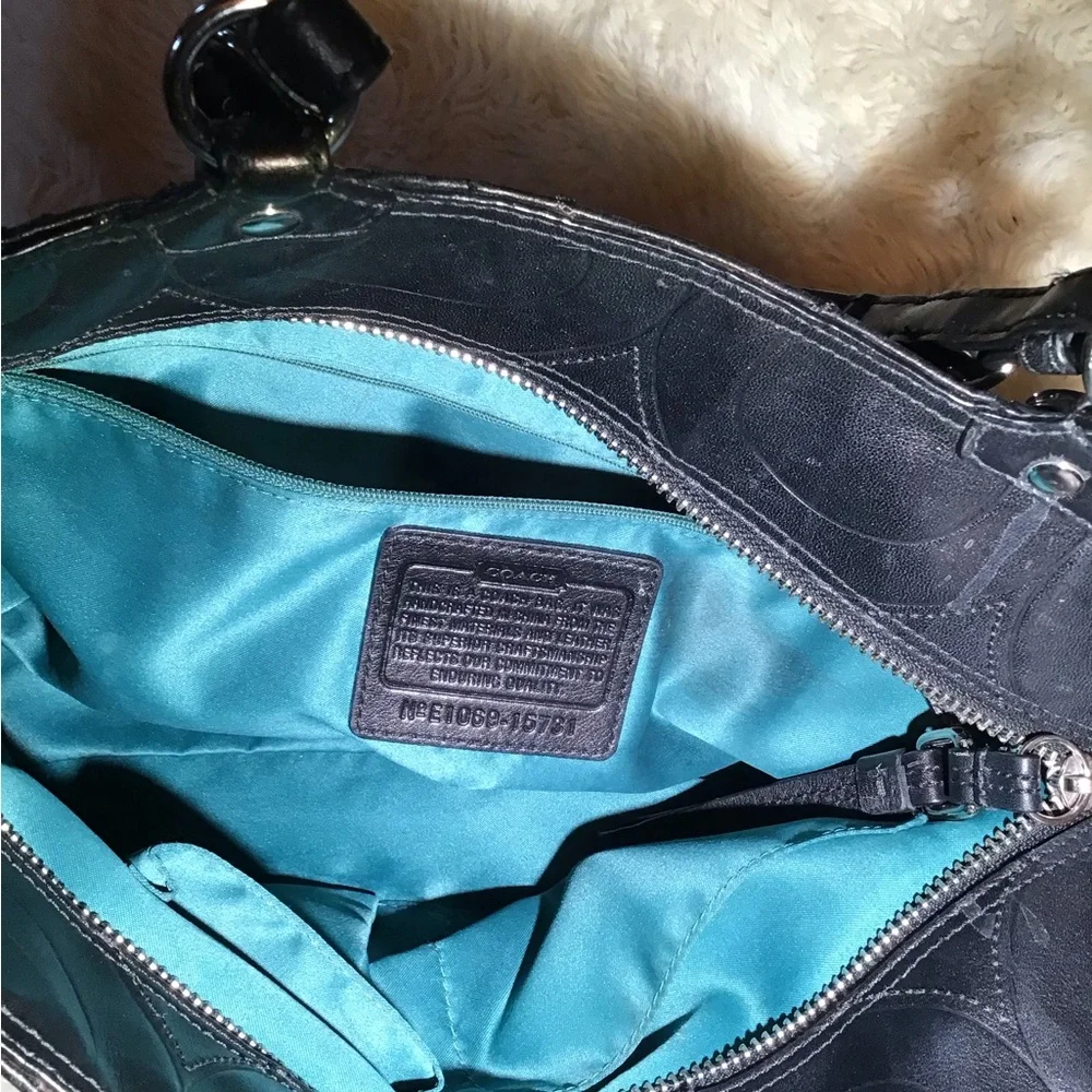 Coach black leather shoulder bag - Picture 8 of 8